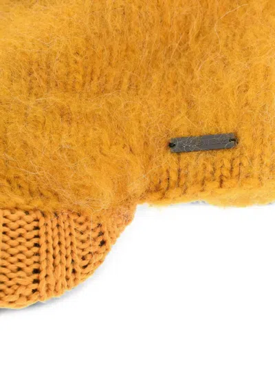 Dsquared2 Women Yellow Solid Beanie Cap In Yellow