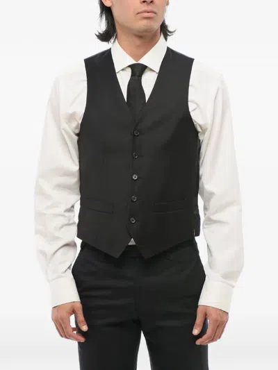 Corneliani Button-front Waistcoat In Black