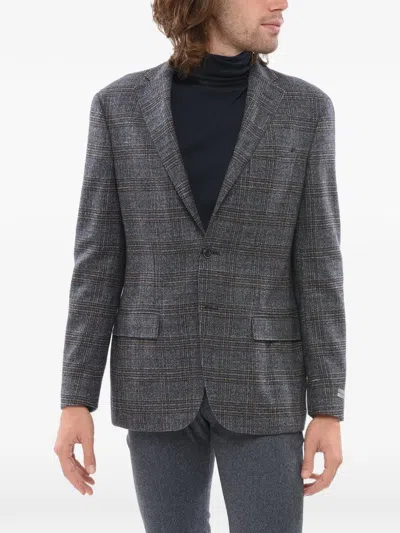 Corneliani Nino Danieli Checked Blazer In Blue