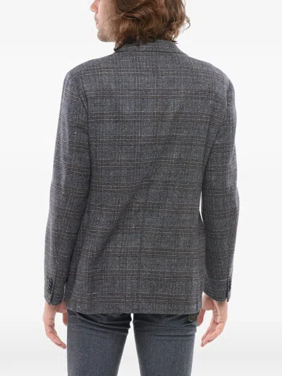 Corneliani Nino Danieli Checked Blazer In Blue