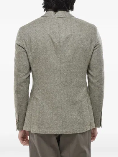 Corneliani Single-breasted Wool-blend Jacket In Multi