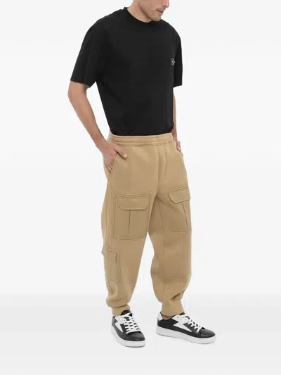 Neil Barrett Cargo-pocket Track Pants In Brown