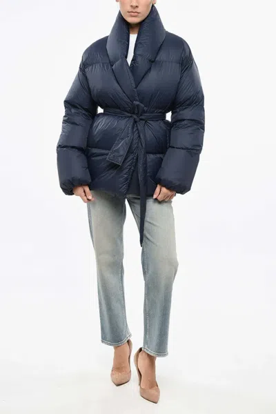 Bacon Dada Quilted Puffer Jacket In Blue