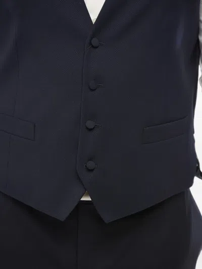 Corneliani Four-button Blue Vest In Blue