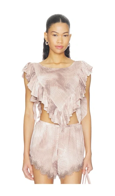 Afrm Cara Top In Brown