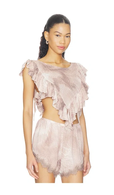 Afrm Cara Top In Brown