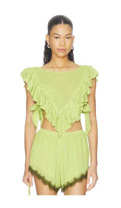 Afrm Cara Top In Green