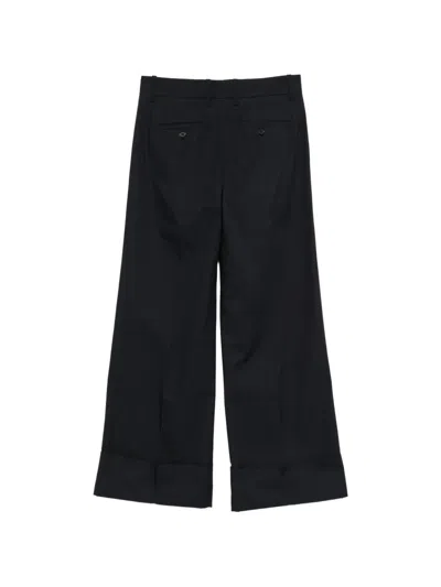 Frame Cuffed Palazzo Pants In Black