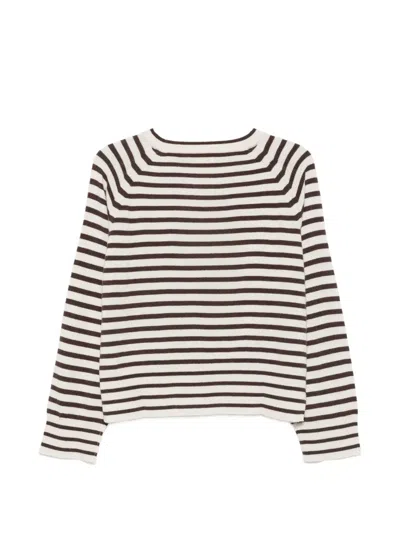 Closed Horizontal-stripe Long-sleeve T-shirt In Multi