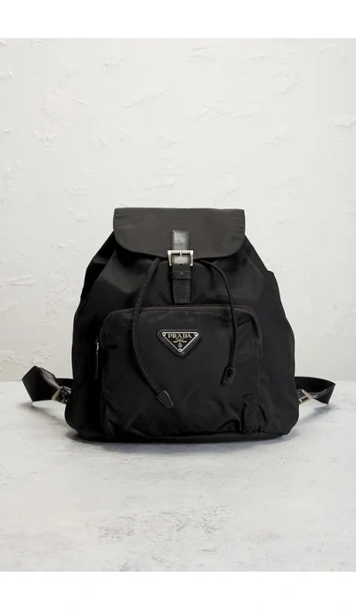 Fwrd Renew Prada Tessuto Mini Backpack In Black