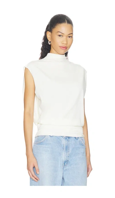 Simkhai Juli Draped Cape Top In White