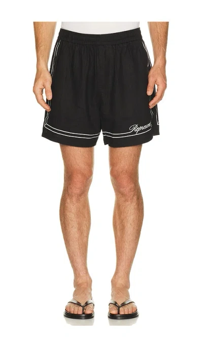 Represent Border Short In Black