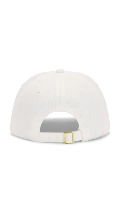 Casablanca Embroidered Triangular Patch Cotton Baseball Cap In White