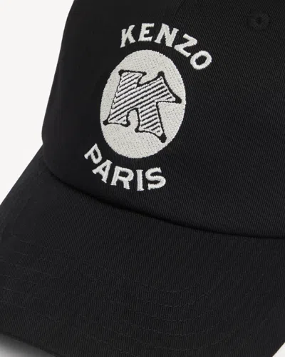 Kenzo 6-panel Adjustable Cap With Emblem In Black