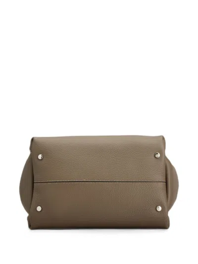 Tod's Bag In Leather Mini In Gray, Brown