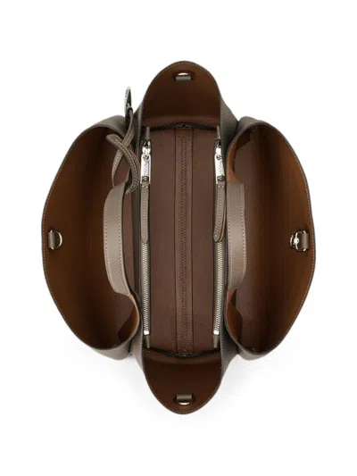 Tod's Bag In Leather Mini In Gray, Brown