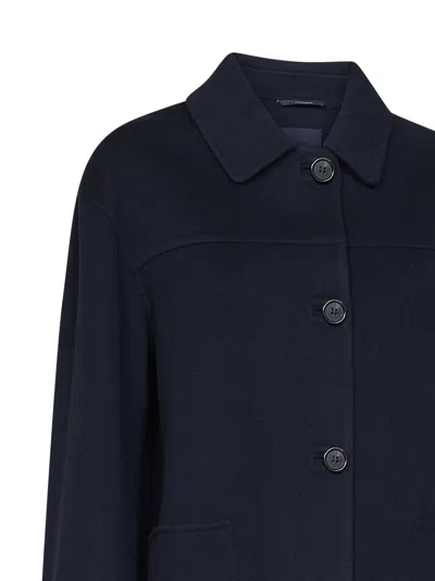 Max Mara Smmgiugno Button-fastening Jacket In Blue
