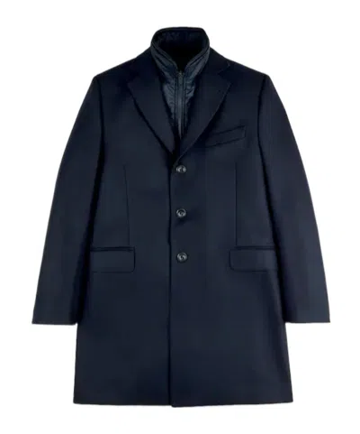 Fay Tailored Inner Down Jacket Three-button Coat In Blue