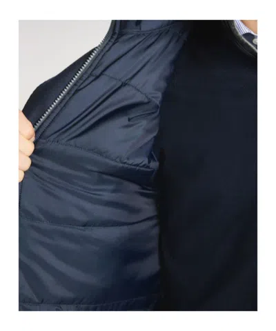 Fay Tailored Inner Down Jacket Three-button Coat In Blue