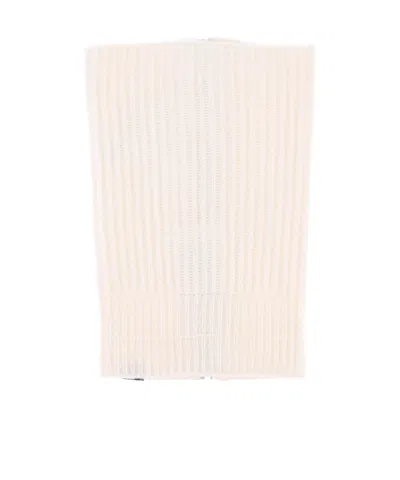Mm6 Maison Margiela Ribbed Texture Rectangular Neck Scarf Accessory In Pink