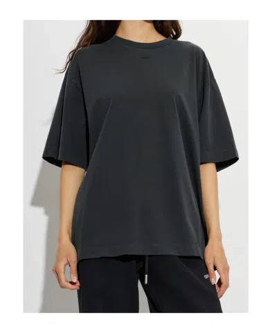 Off-white Logo-embroidered T-shirt In Black