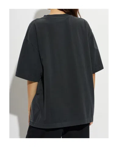 Off-white Logo-embroidered T-shirt In Black