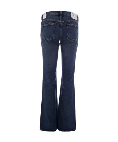 Agolde Jeans Low Rise Boot Combination In Blue