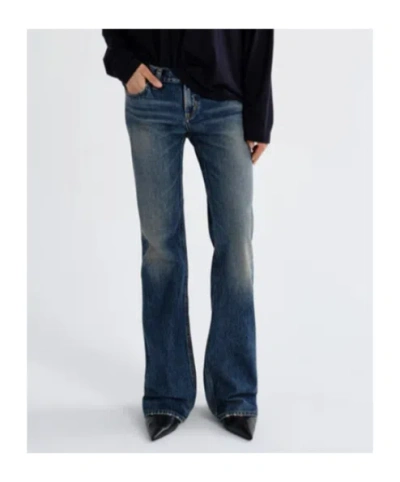 Agolde Jeans Low Rise Boot Combination In Blue