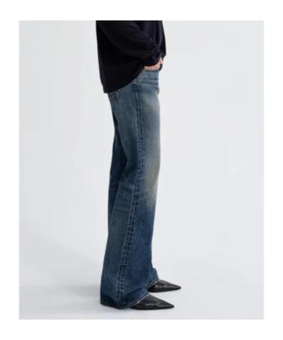 Agolde Jeans Low Rise Boot Combination In Blue