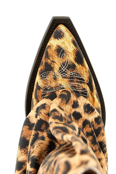 R13 Leopard Print High Boots In Brown