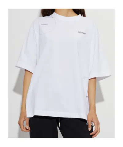 Off-white Cut Here T-shirt In White