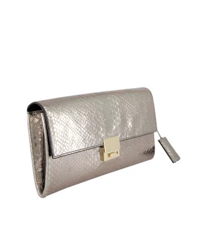 Tom Ford Flap Clutch In Silver