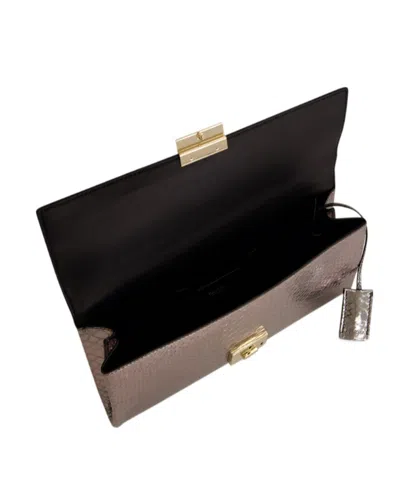 Tom Ford Flap Clutch In Silver