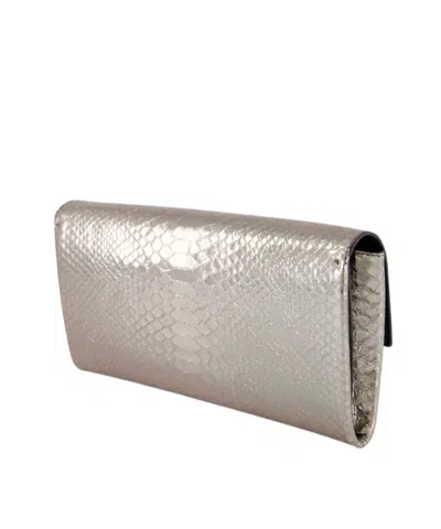 Tom Ford Flap Clutch In Silver