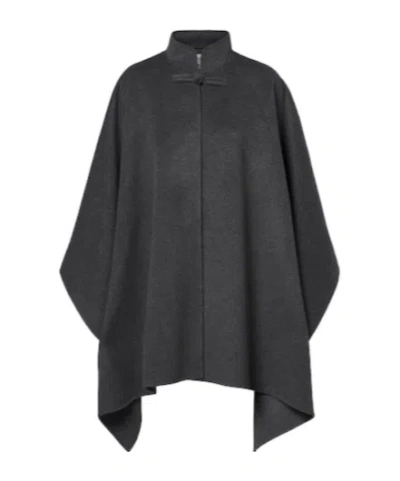 Rohe Pankou Wool And Cashmere-blend Cape In Gray