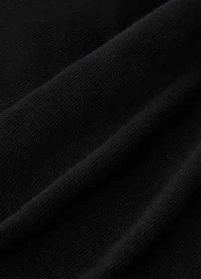 Lemaire Triangular Scarf In Fine Merino Wool In Black