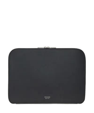 Ferragamo Gancini Document Holder In Black