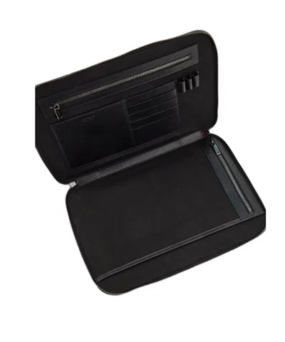 Ferragamo Gancini Document Holder In Black