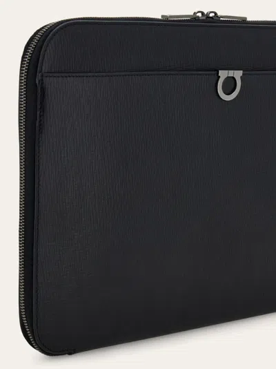 Ferragamo Gancini Document Holder In Black