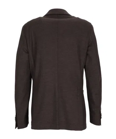 Lubiam Double-breasted Blazer In Brown