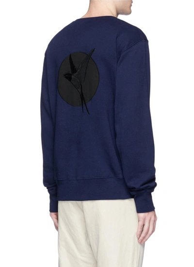 Shop Stella Mccartney Swallow Appliqué Cotton Sweatshirt