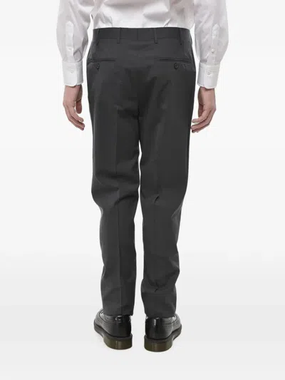 Corneliani Belt-loop Virgin-wool Trousers In Grey