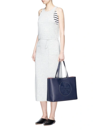 Shop Tory Burch 'perforated Logo' Leather Tote