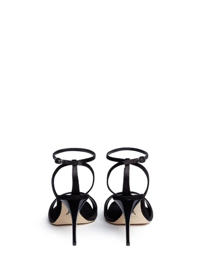 Shop Paul Andrew 'clara' Acetate Heel Satin Strap Sandals
