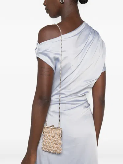 CRYSTAL-EMBELLISHED SHOULDER BAG