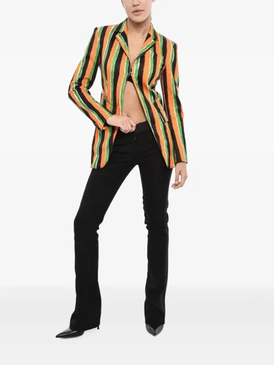 Dsquared2 Striped Cut-out Blazer In Multi