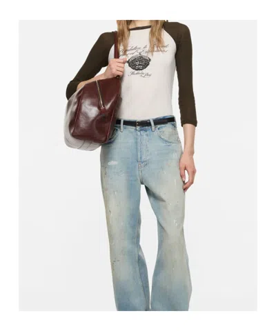 Acne Studios Logo Cotton Jersey T-shirt In White