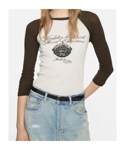 Acne Studios Logo Cotton Jersey T-shirt In White