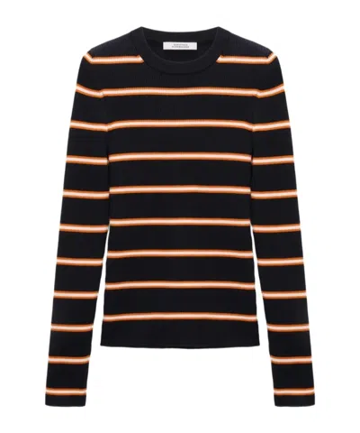 Dorothee Schumacher Energetic Ease Pullover In Energetic Blue Trio In Multi