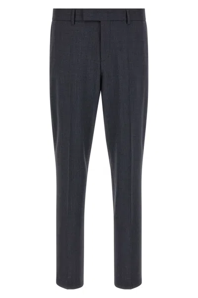 Hugo Boss Micro-texture Single-breasted Suit In Blue